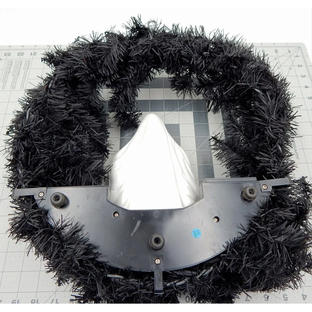Bewitching Wreath Presence Activated Black With Ghost Jack-O-Lantern